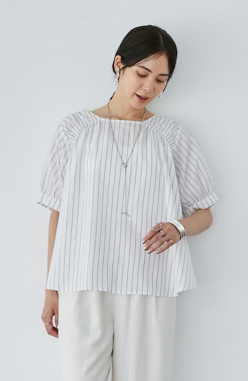 TCダブルギャザー2WAYブラウス