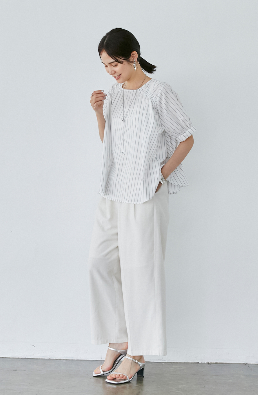 TCダブルギャザー2WAYブラウス