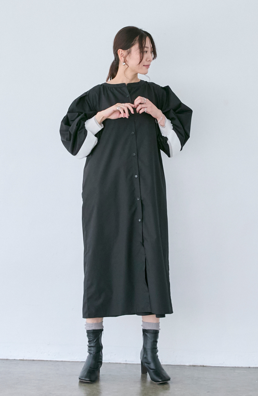 EC限定 バックヨークテープシャツワンピース