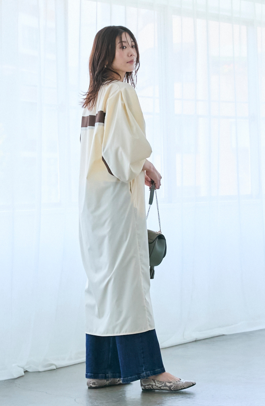 EC限定 バックヨークテープシャツワンピース