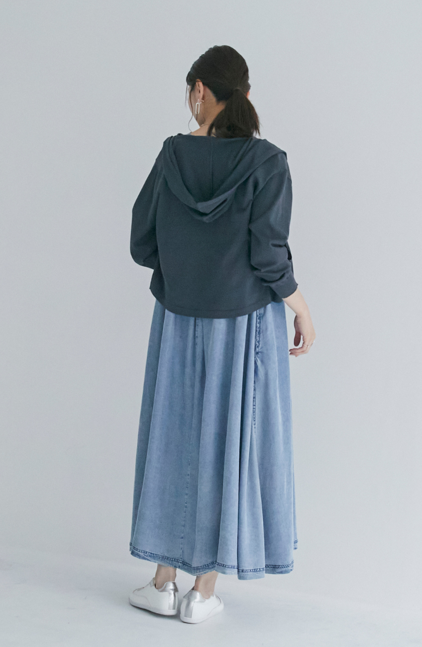バイオシルクパウダー加工ジップワンピース