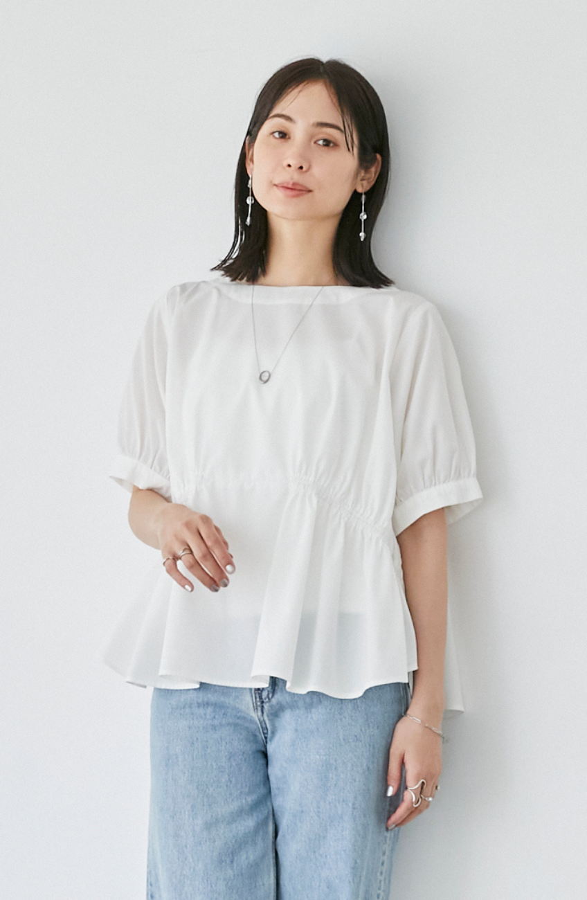 TCダブルギャザー2WAYブラウス