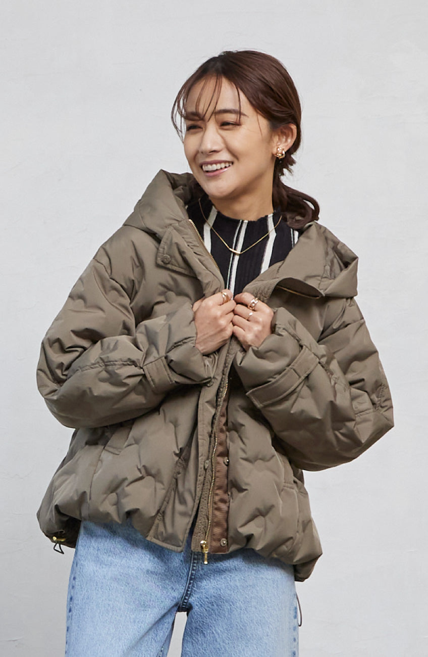 ストライプピンタックストレッチプルオーバー