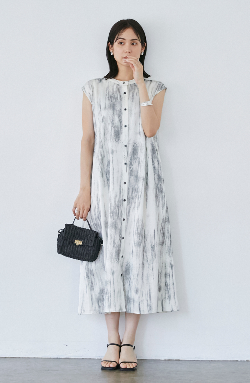 グラデーションシャツワンピース