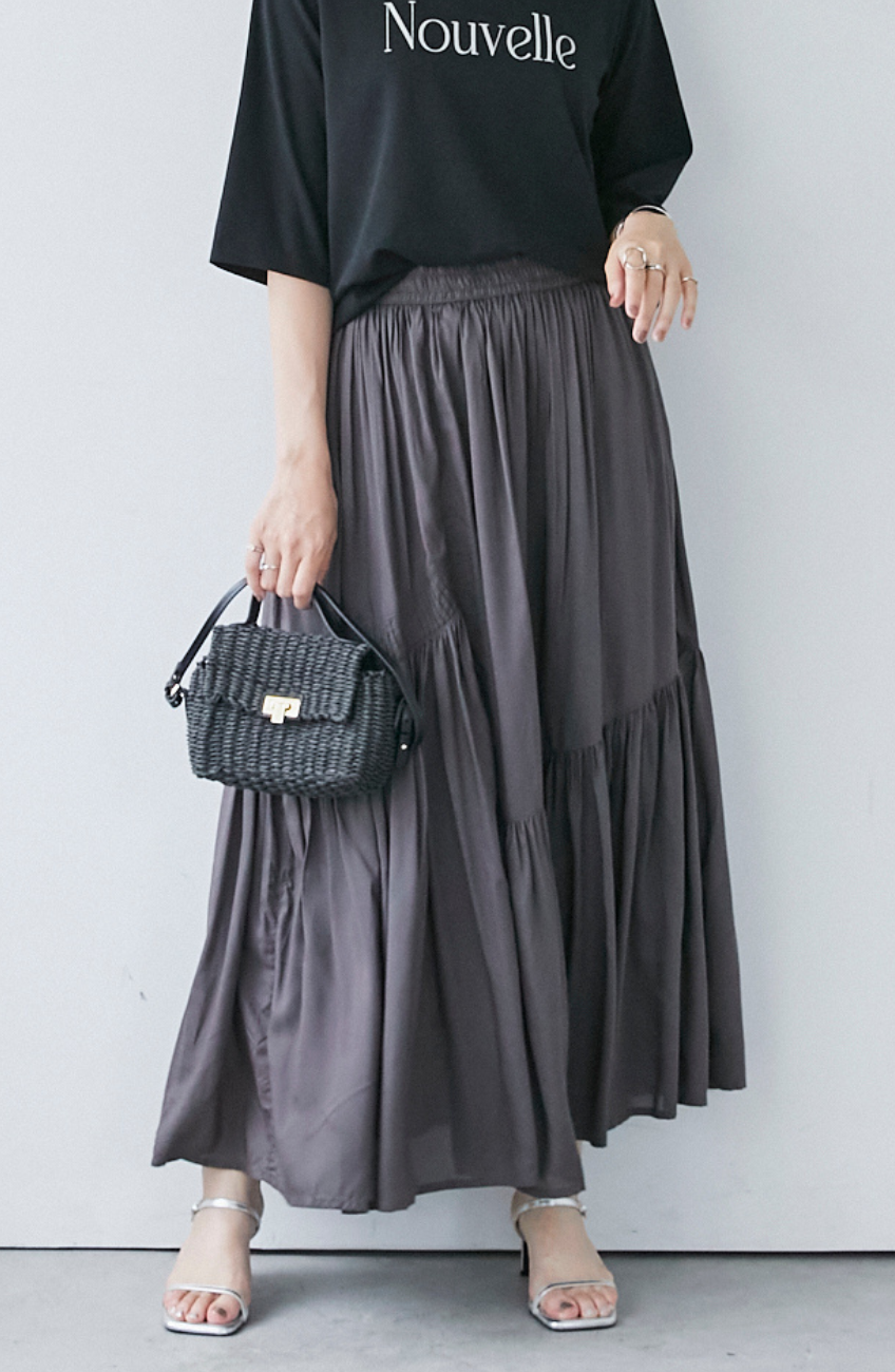 ピンタックギャザースカート