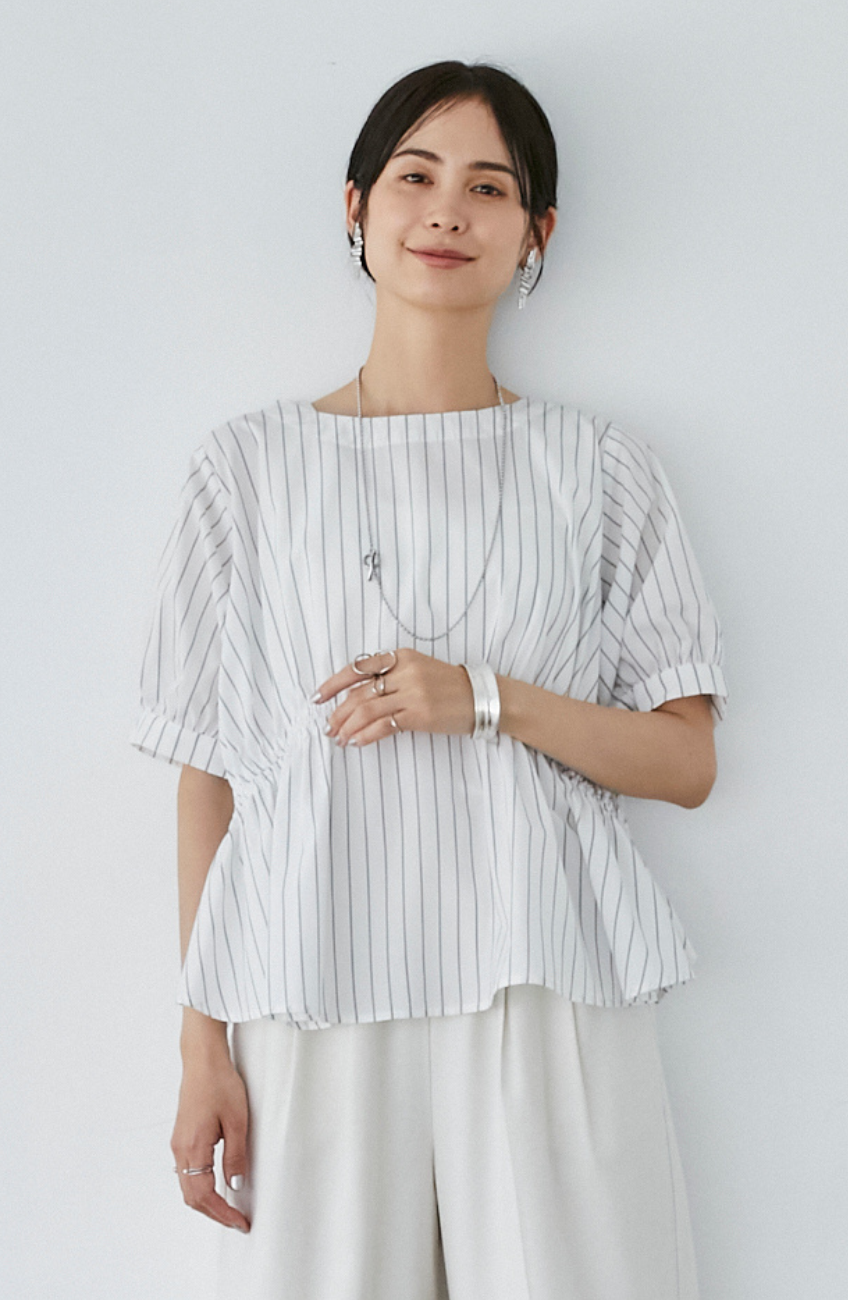 TCダブルギャザー2WAYブラウス