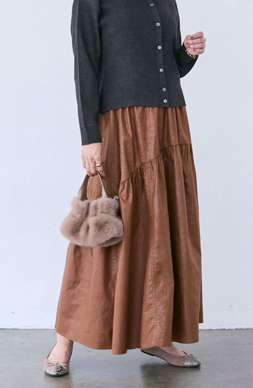 フックドヴィンテージ　hooked vintage レザー フリンジ スカート フックドヴィンテージ hooked vintage レザー フリンジ スカート