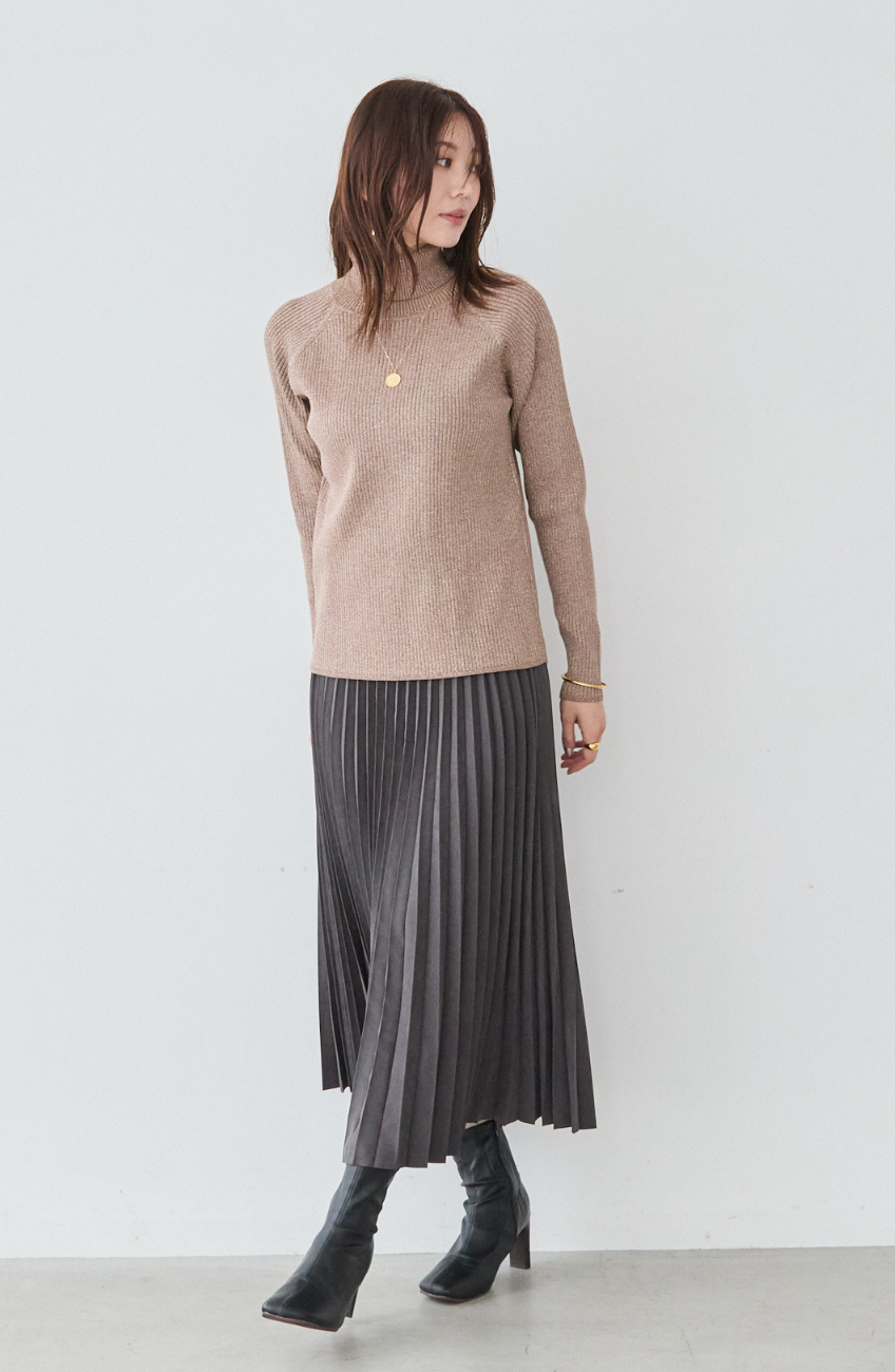ピーチアコーディオンプリーツスカート