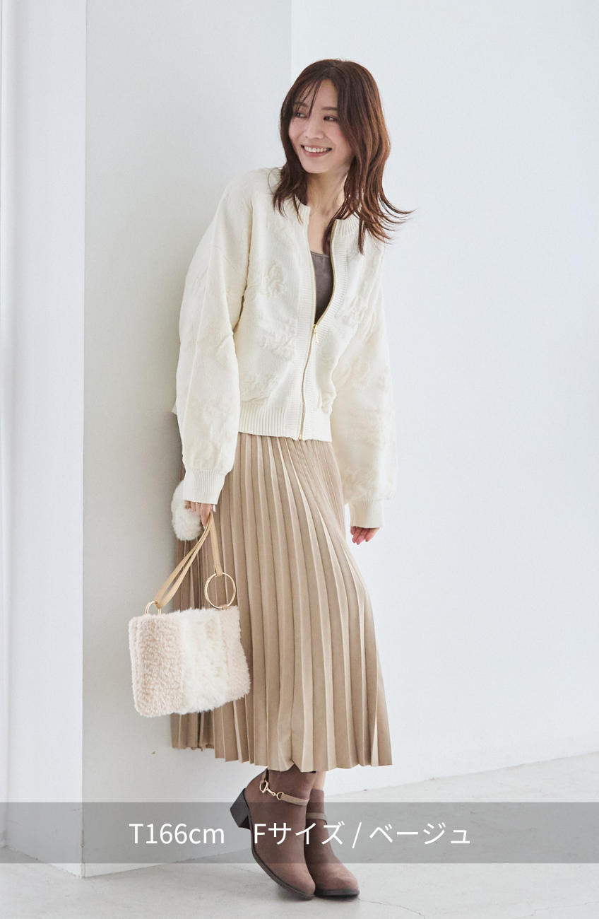 ピーチアコーディオンプリーツスカート