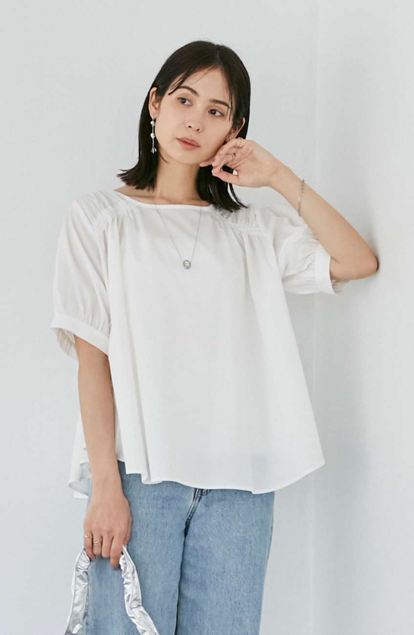 TCダブルギャザー2WAYブラウス