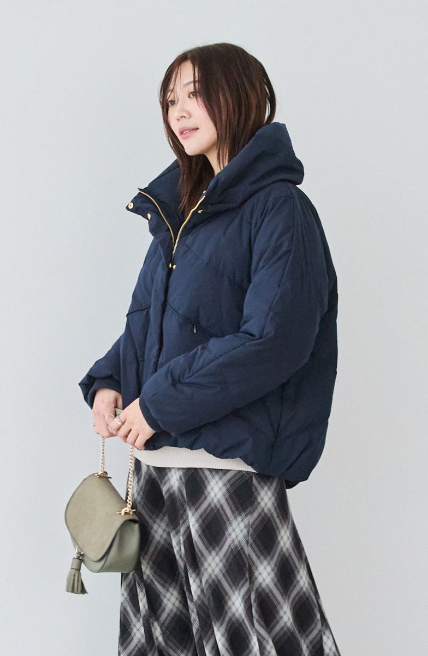 EC限定 ストレッチカシュネックピュアダウン