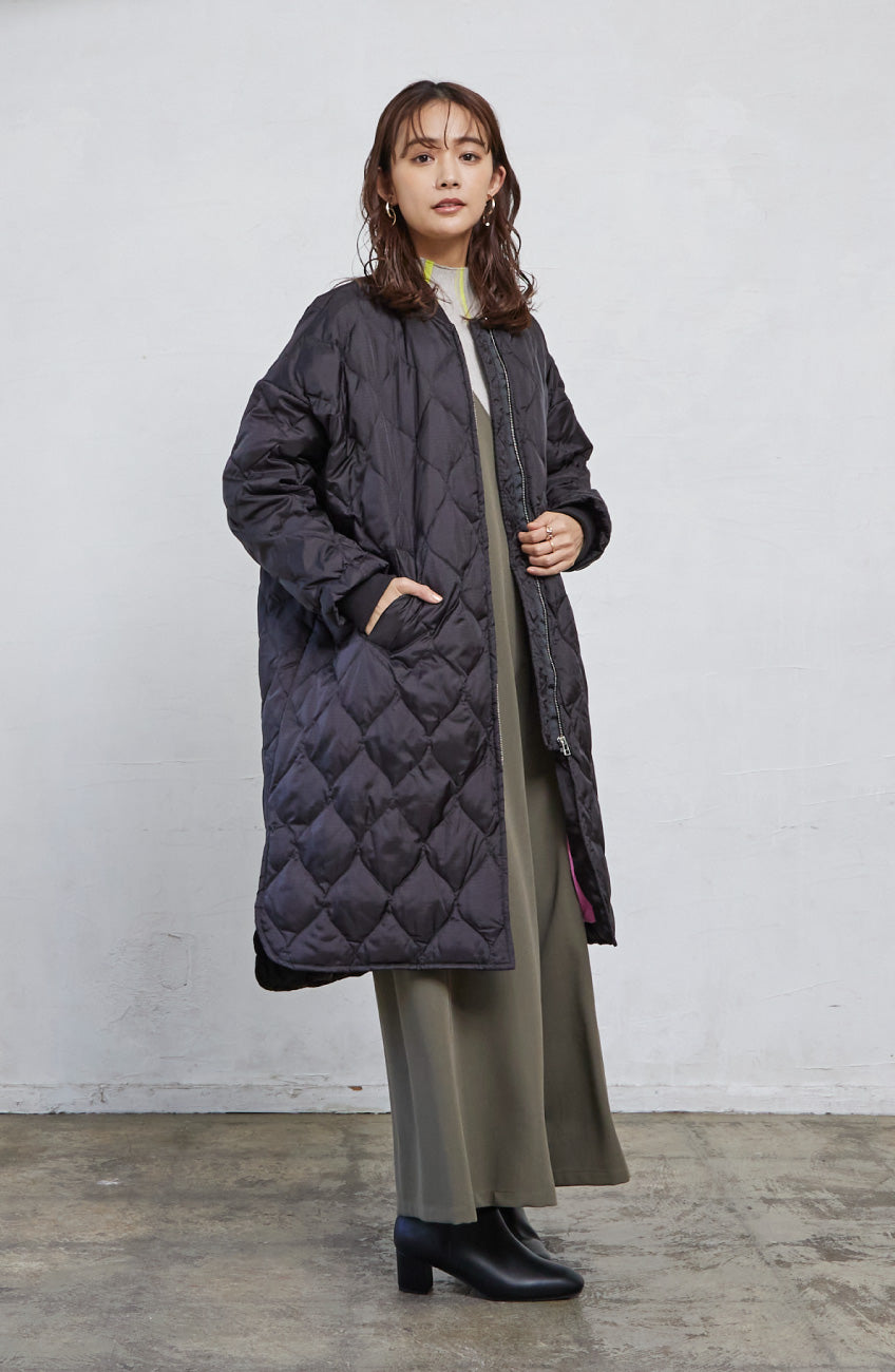 ストライプピンタックストレッチプルオーバー