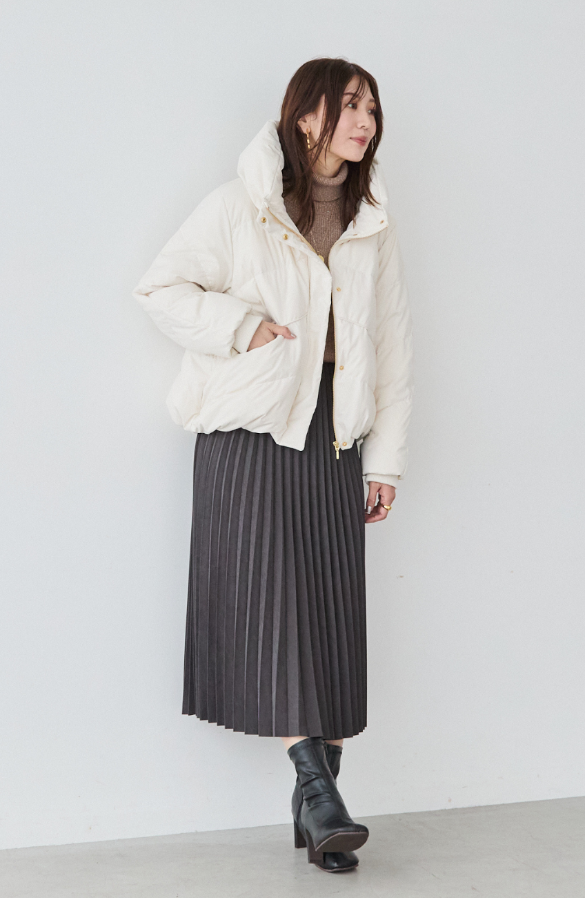 ピーチアコーディオンプリーツスカート