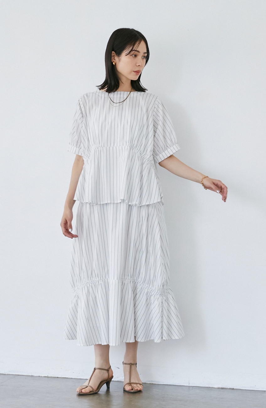 TCダブルギャザー2WAYブラウス