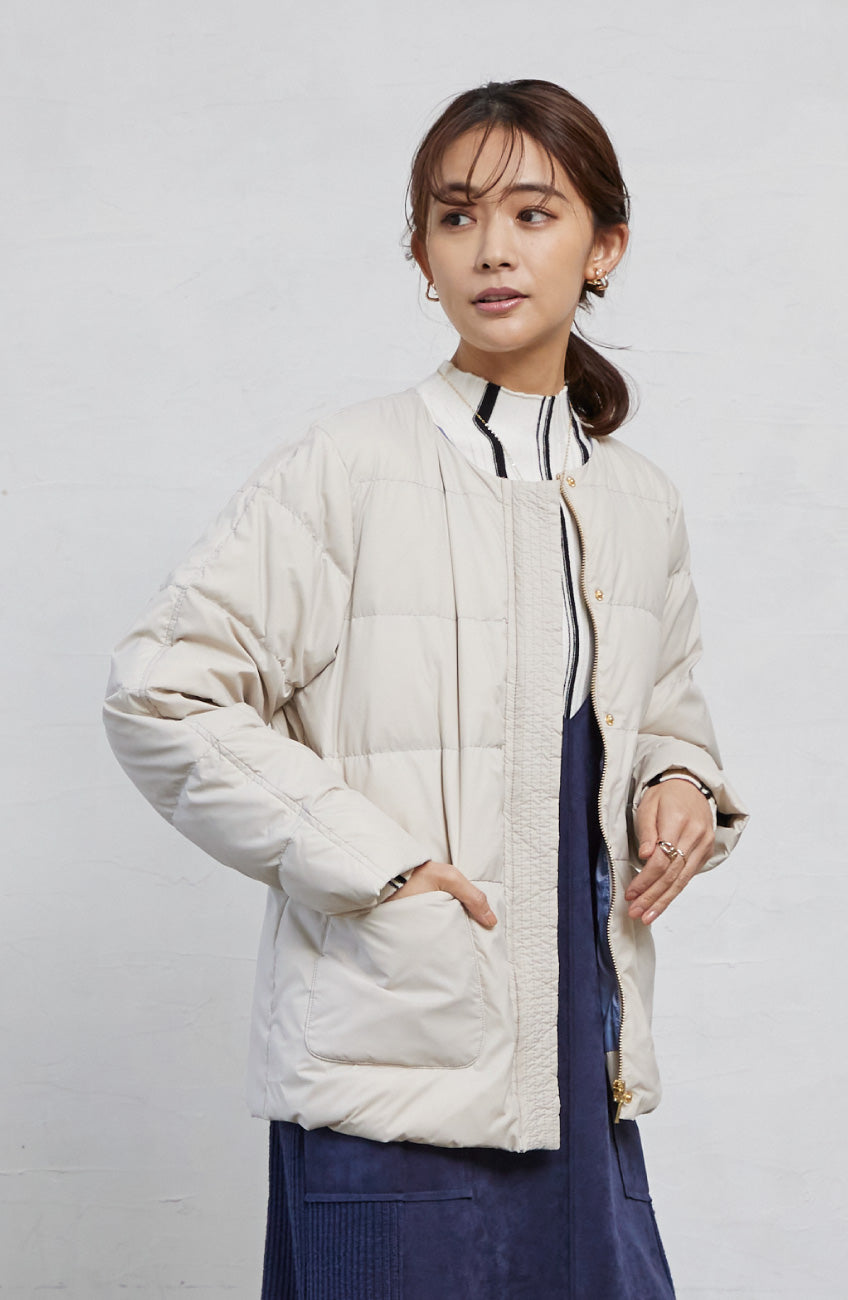 ストライプピンタックストレッチプルオーバー