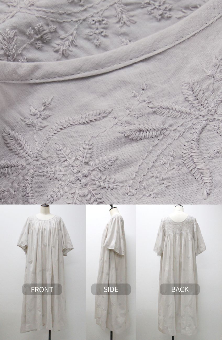 総柄刺繡2WAYワンピース