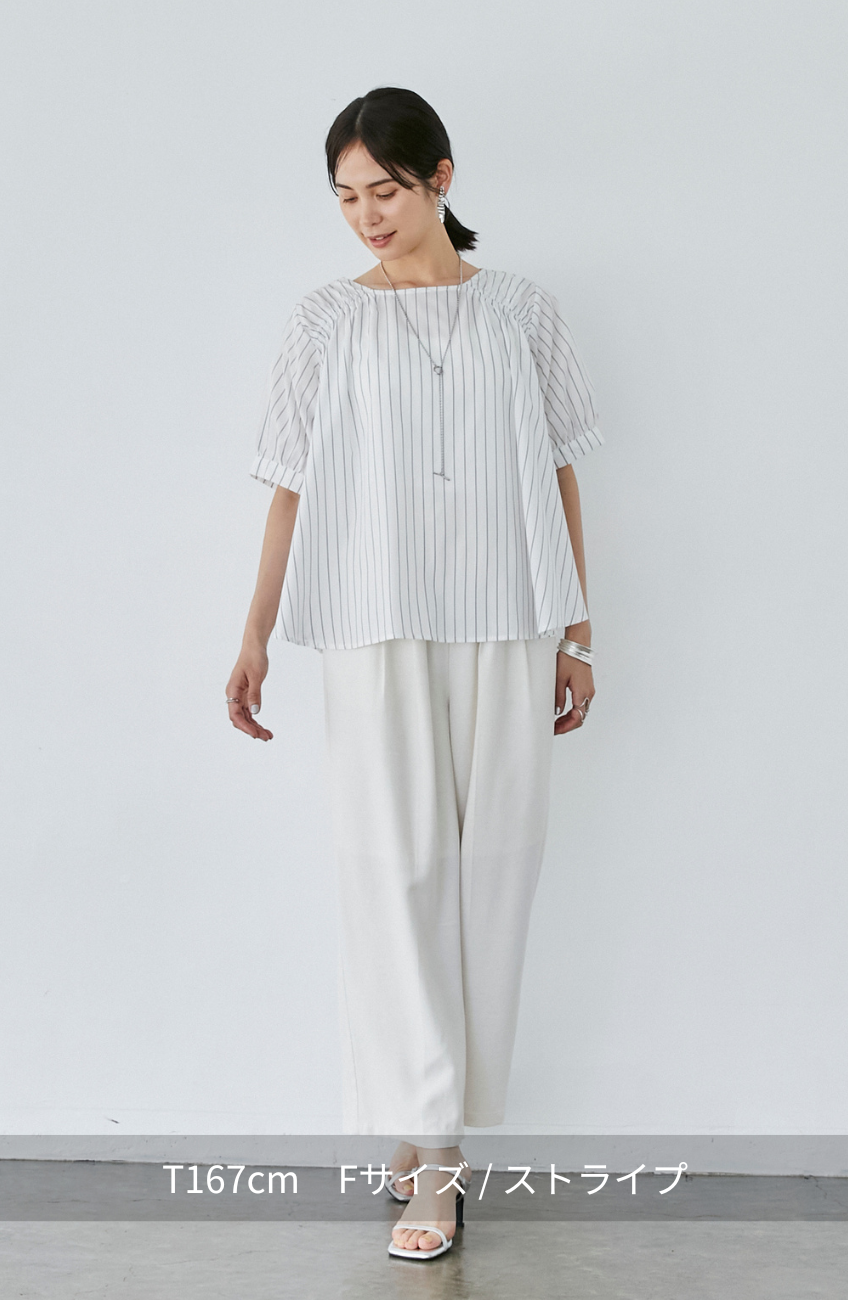 TCダブルギャザー2WAYブラウス