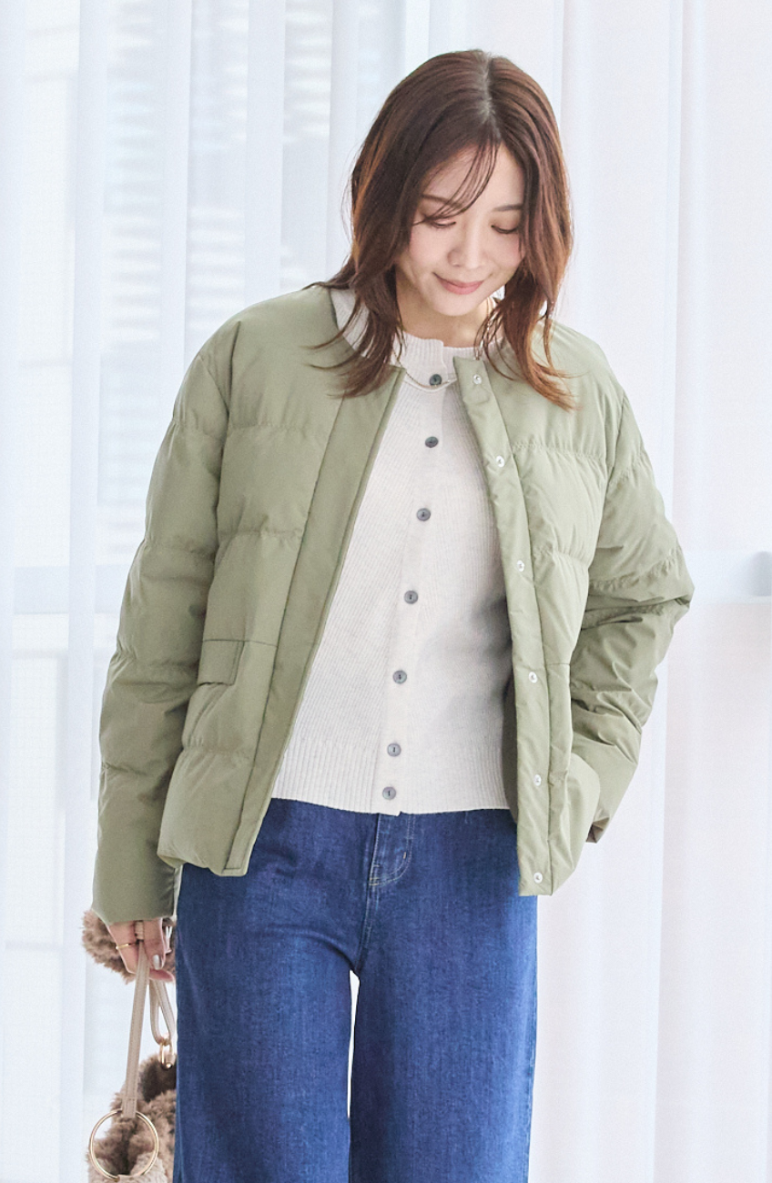 エアリーピュアダウンダブルステッチジャケット