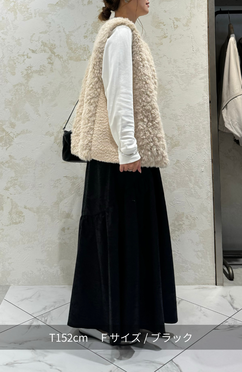 ヴィンテージ加工ヨーク切替スカート