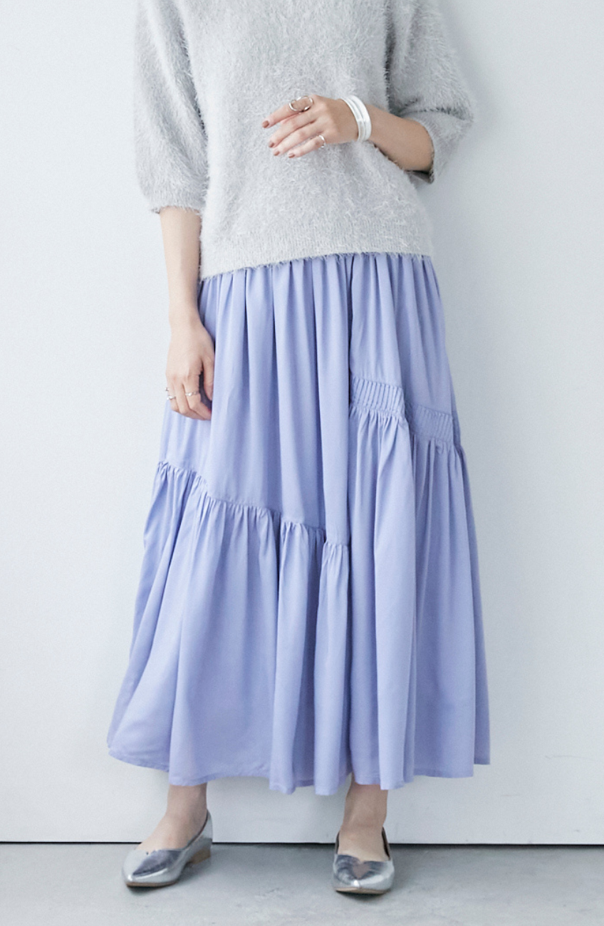 ピンタックギャザースカート