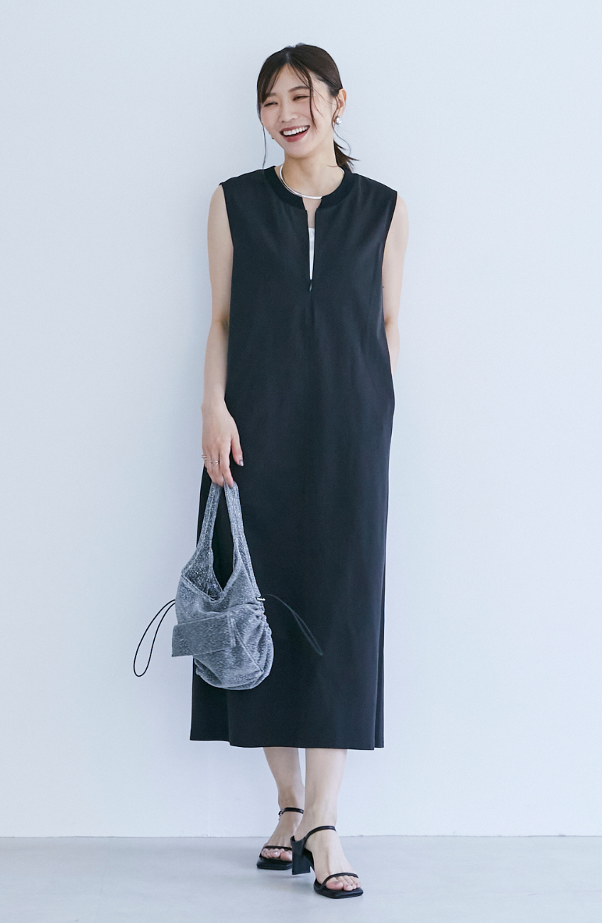 EC限定 フロントファスナージャージーワンピース
