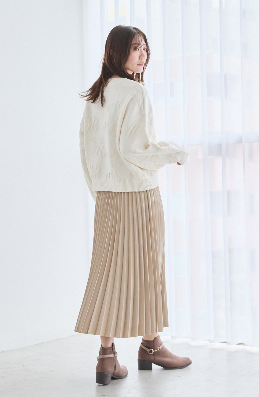 ピーチアコーディオンプリーツスカート