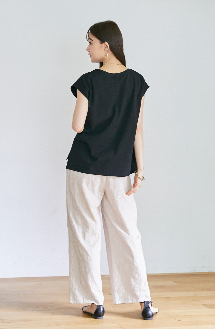 総刺繍リラックスストレートパンツ