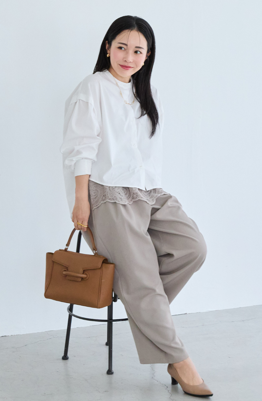 iroiro さま専用 コーデSET] [nairoさんコラボ] TC起毛バックギャザーヨークブラウス＋
