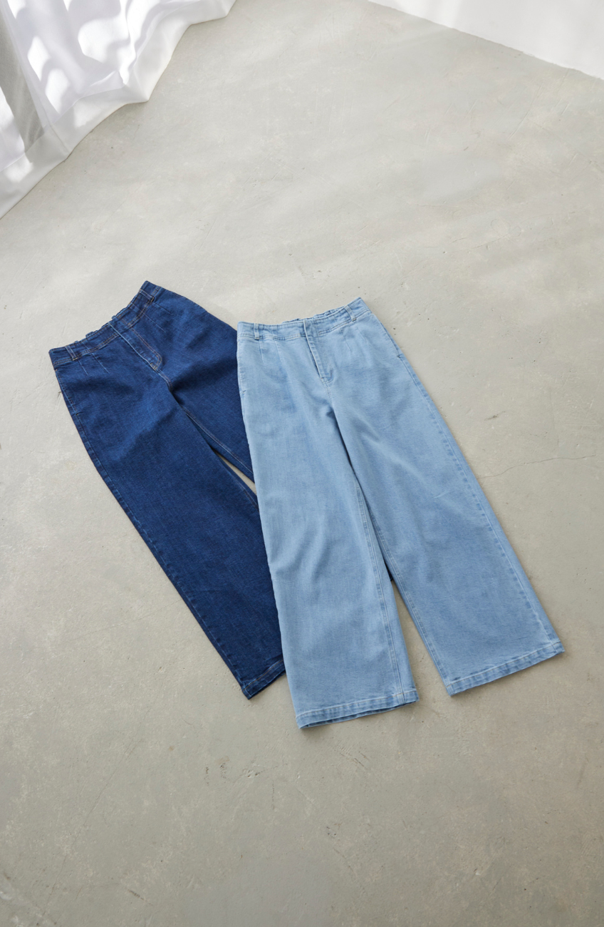 ストレッチタックストレートパンツ