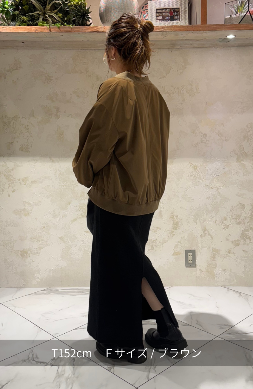 ピーチレザーZIPブルゾンコート