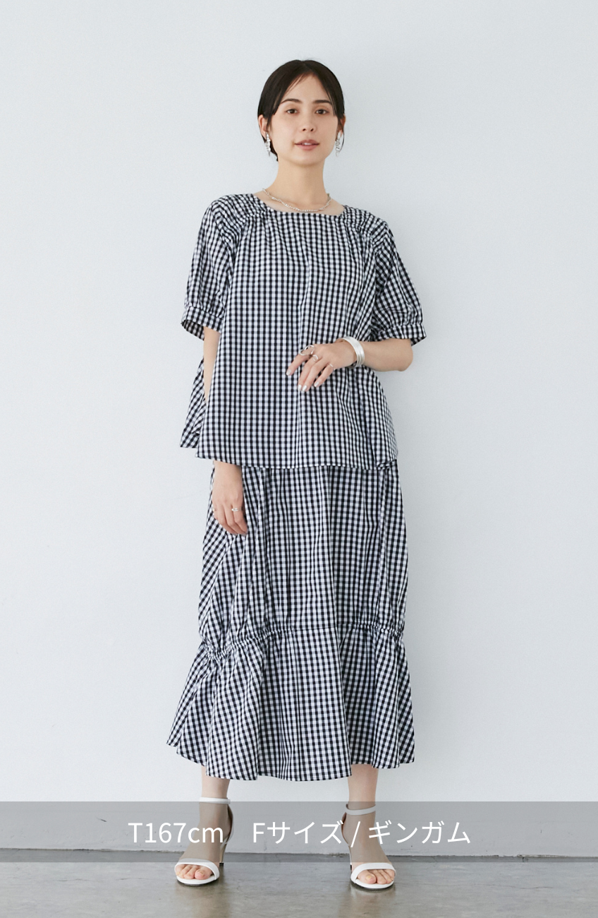 TCダブルギャザー2WAYブラウス