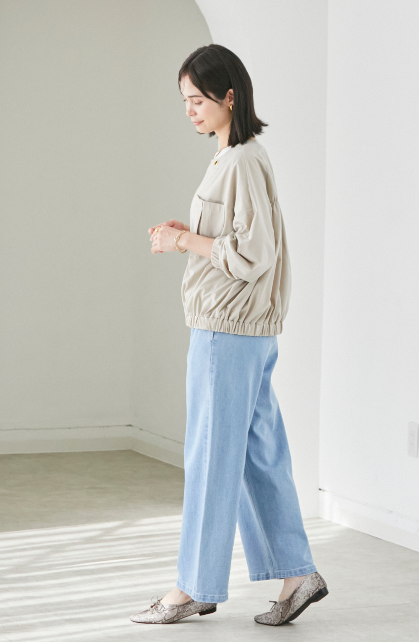 ストレッチタックストレートパンツ