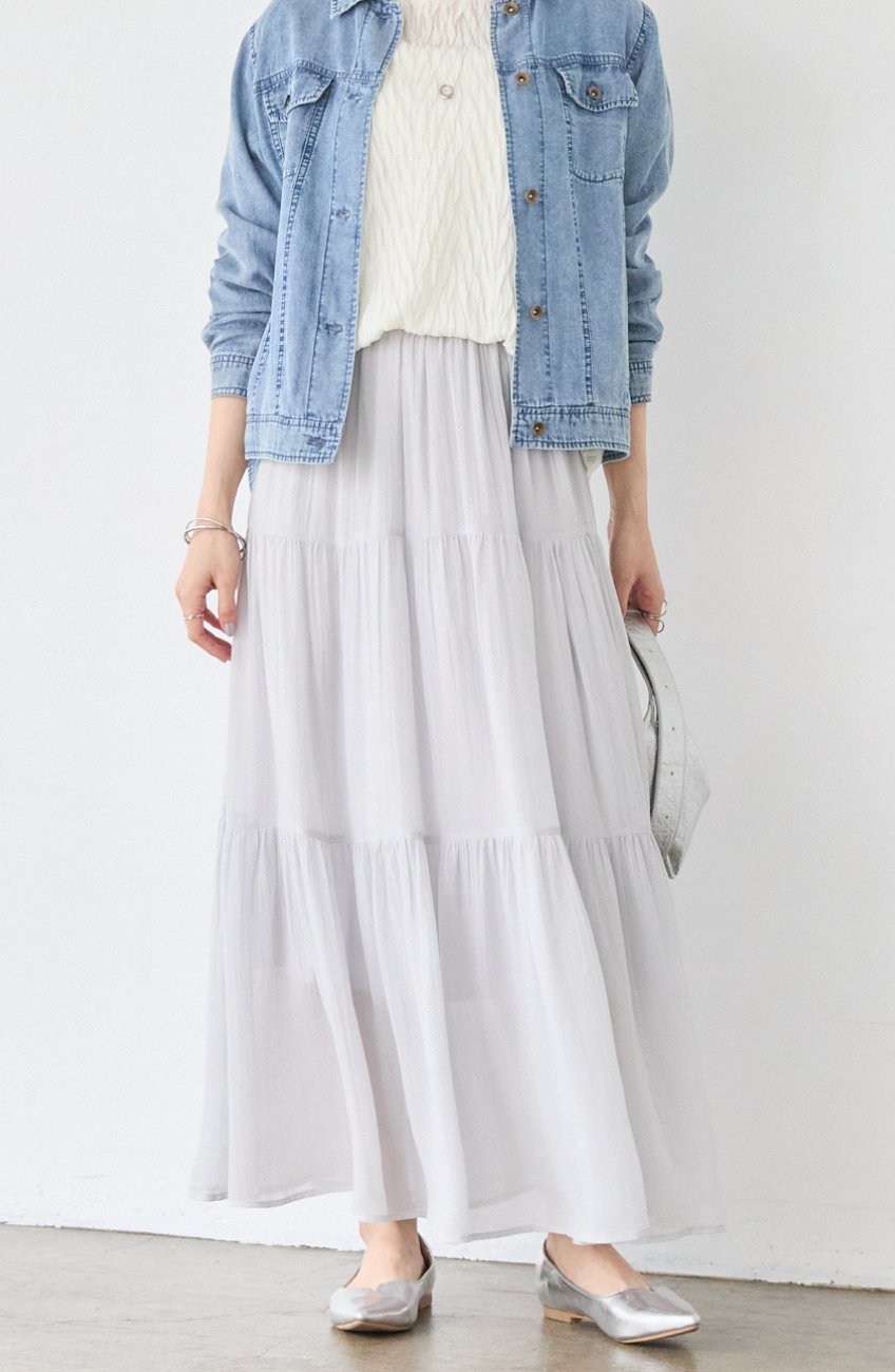 シアーエステルティアードスカート