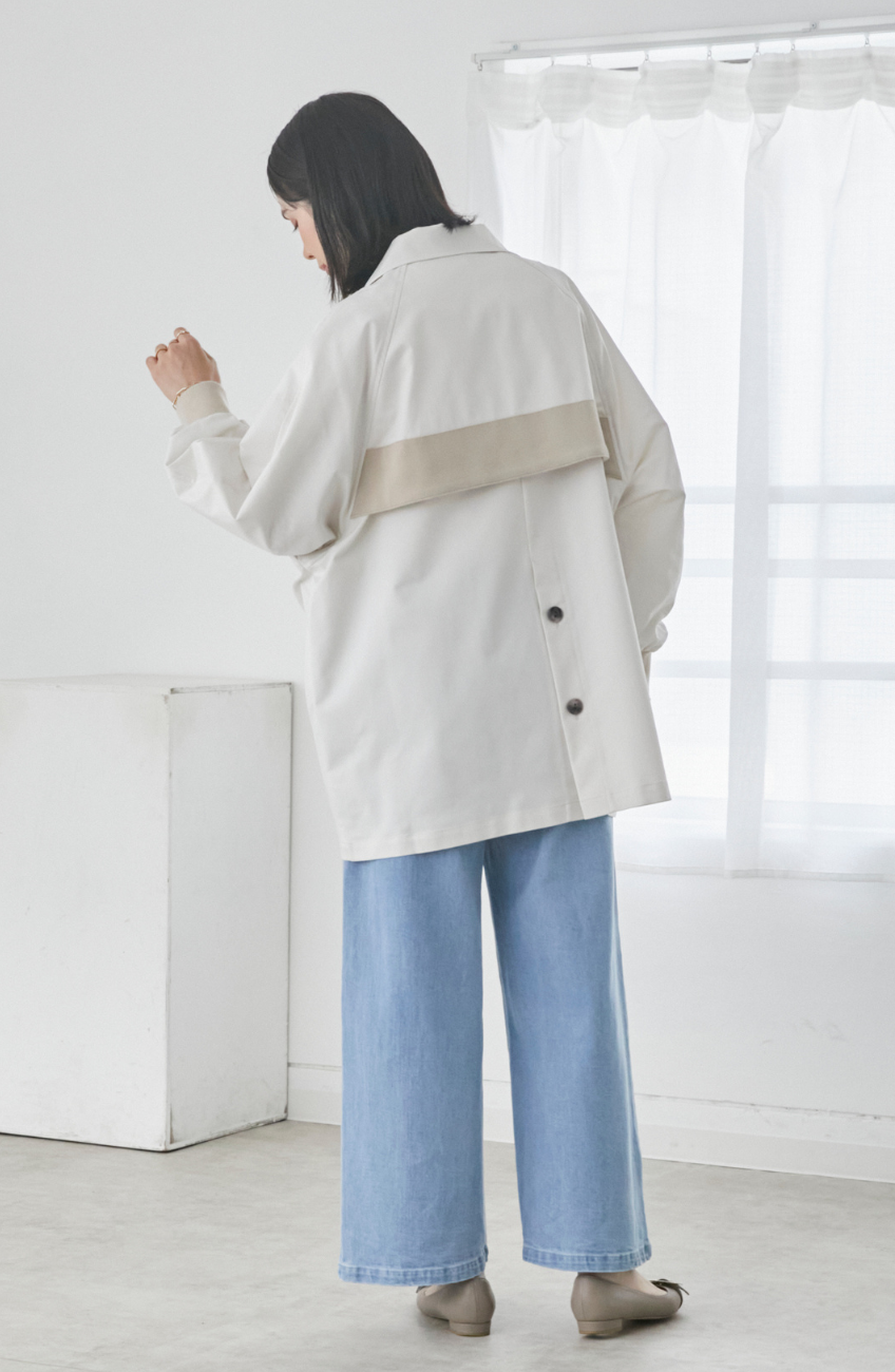 ストレッチタックストレートパンツ