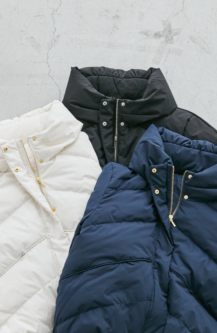 EC限定 ストレッチカシュネックピュアダウン