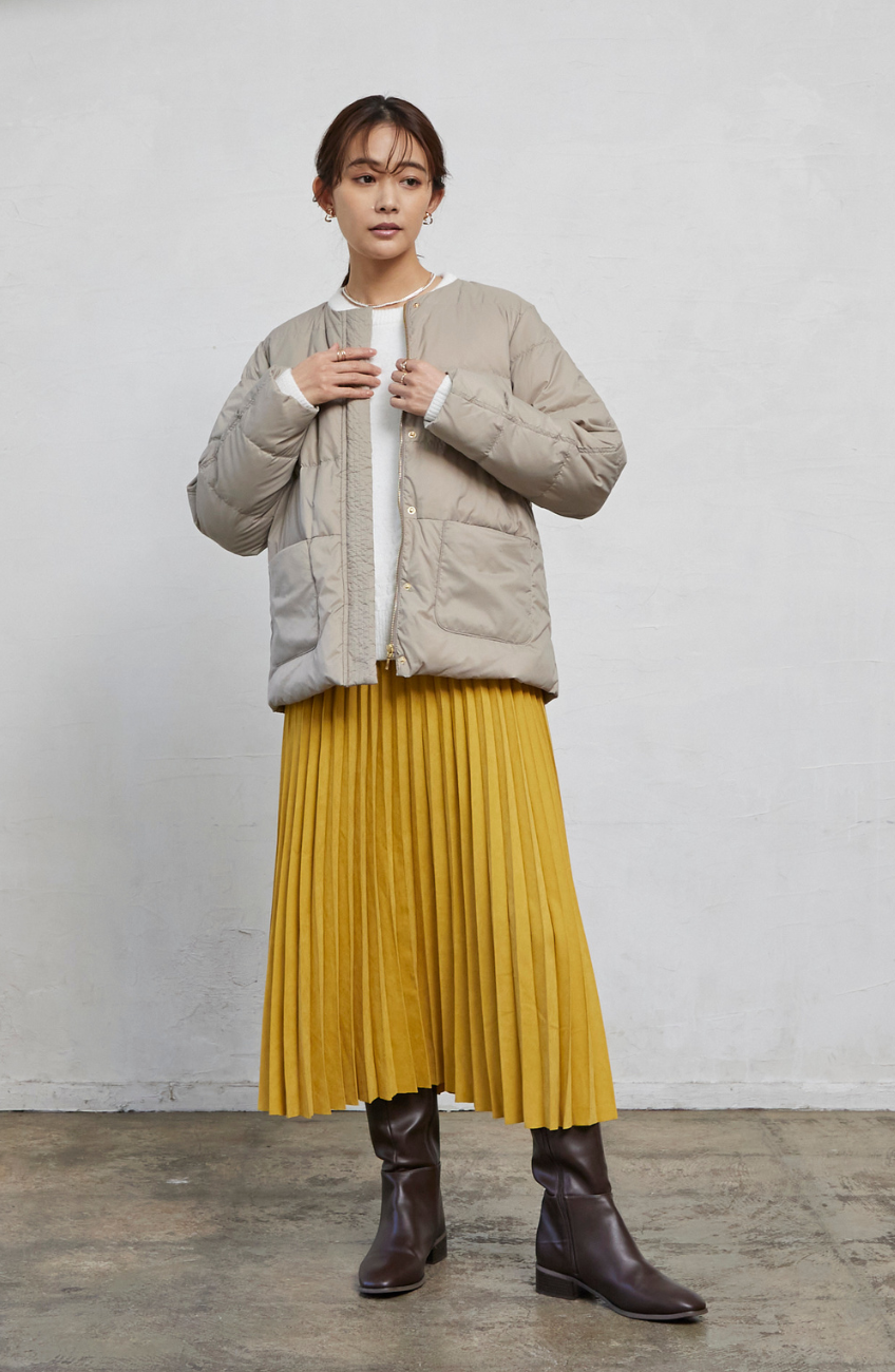 ピーチアコーディオンプリーツスカート