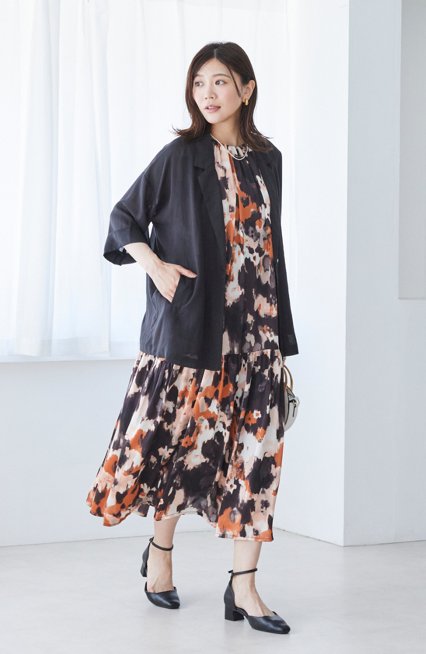 シルク調テーラーハーフスリーブJK