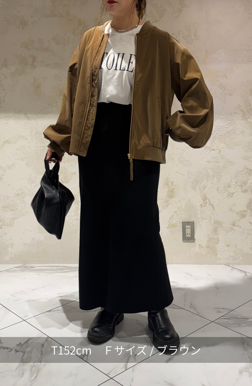 ピーチレザーZIPブルゾンコート