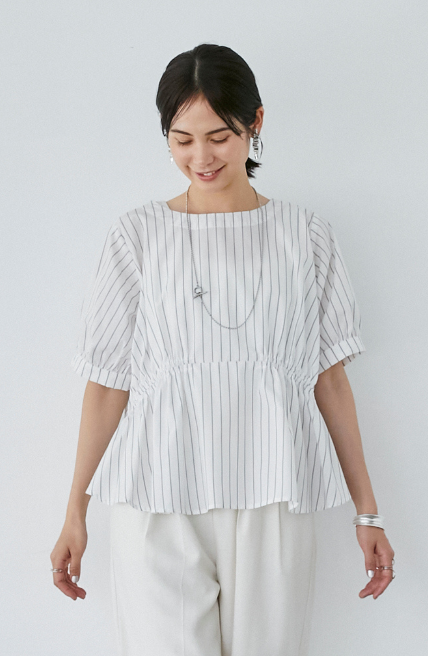 TCダブルギャザー2WAYブラウス