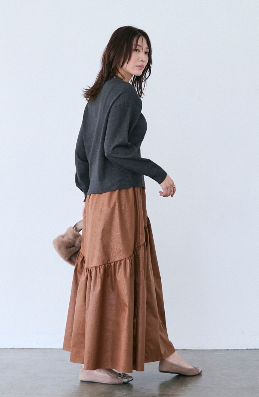 ヴィンテージ加工ヨーク切替スカート