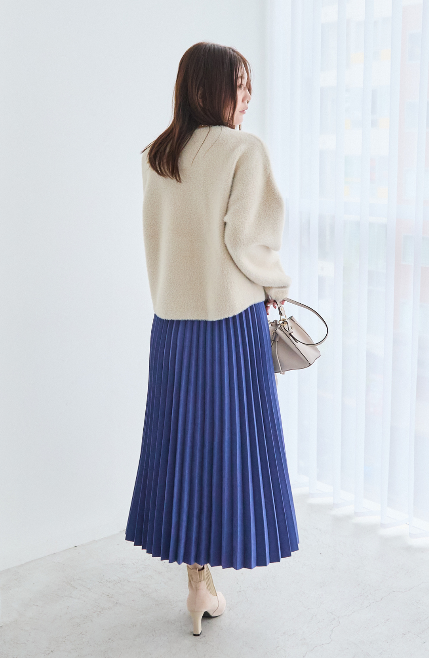 ピーチアコーディオンプリーツスカート