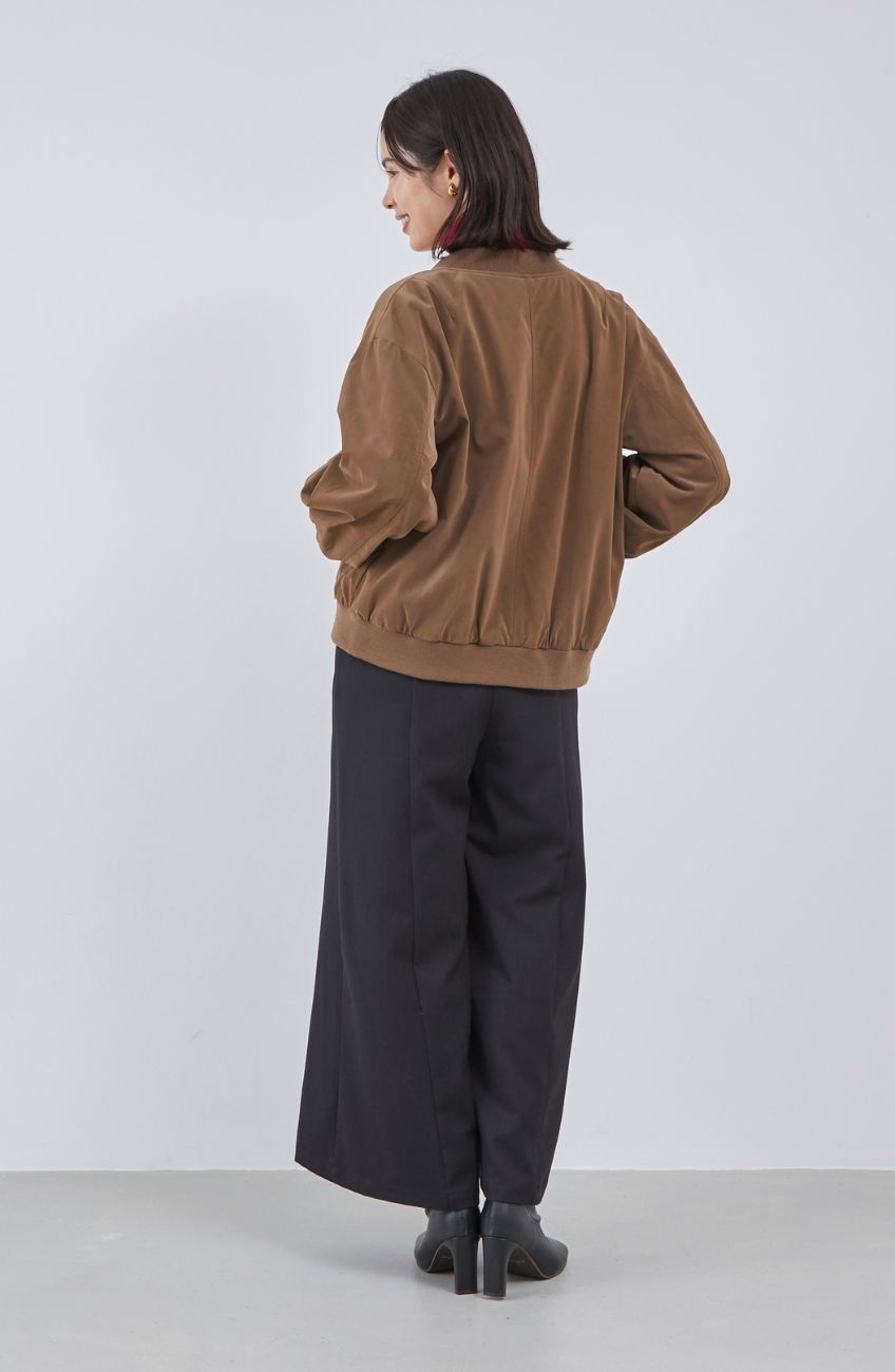 ピーチレザーZIPブルゾンコート