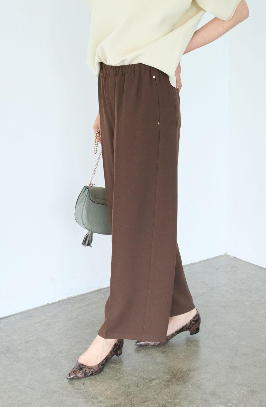 シルクライクセンタープレスパンツ