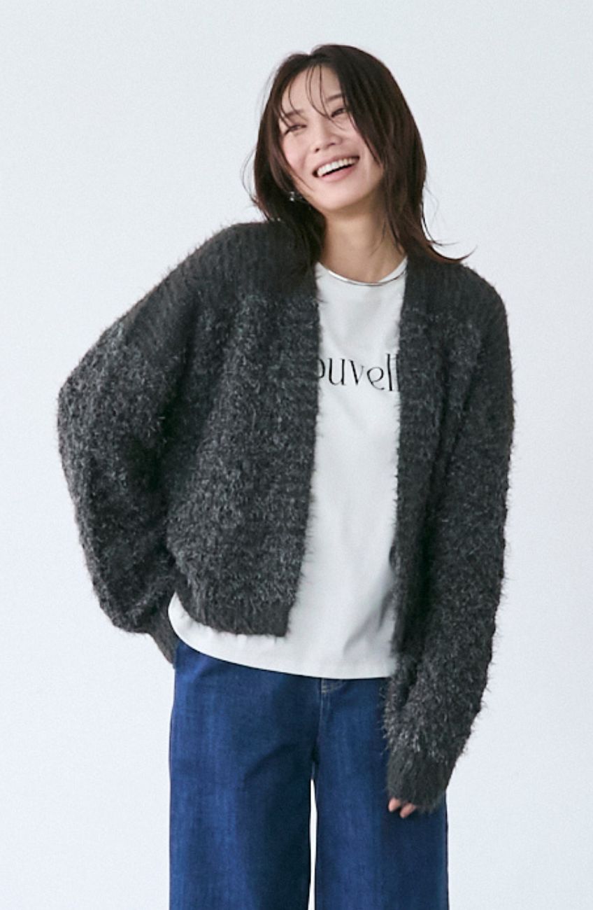 ラメフラワーフェザーモールネップトッパー