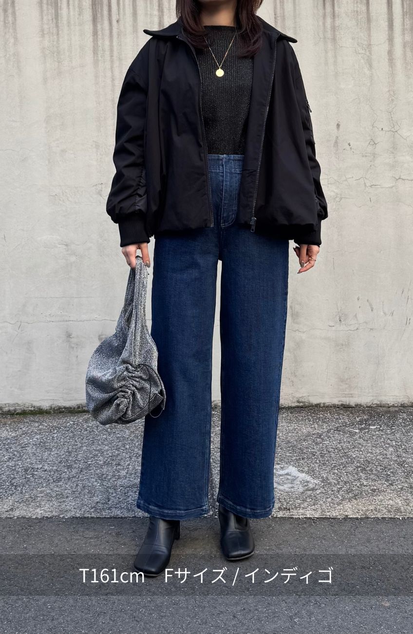 ストレッチタックストレートパンツ