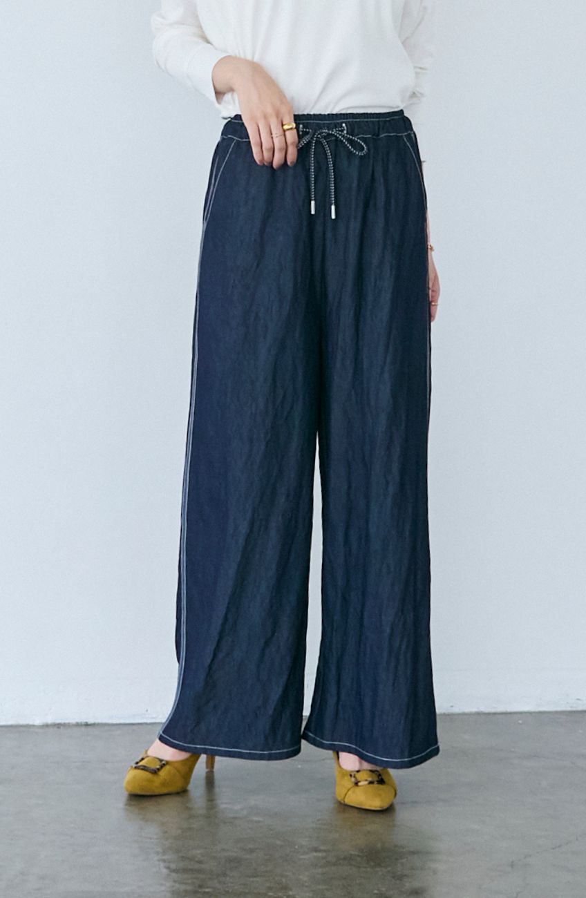 シャイニーデニムワイドパンツ｜FURRY、REYELL公式通販サイト kuih（クイ）