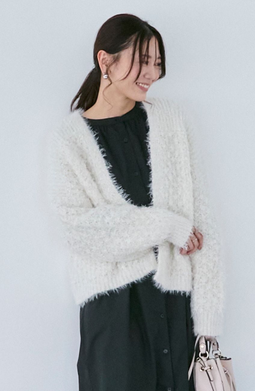 ラメフラワーフェザーモールネップトッパー