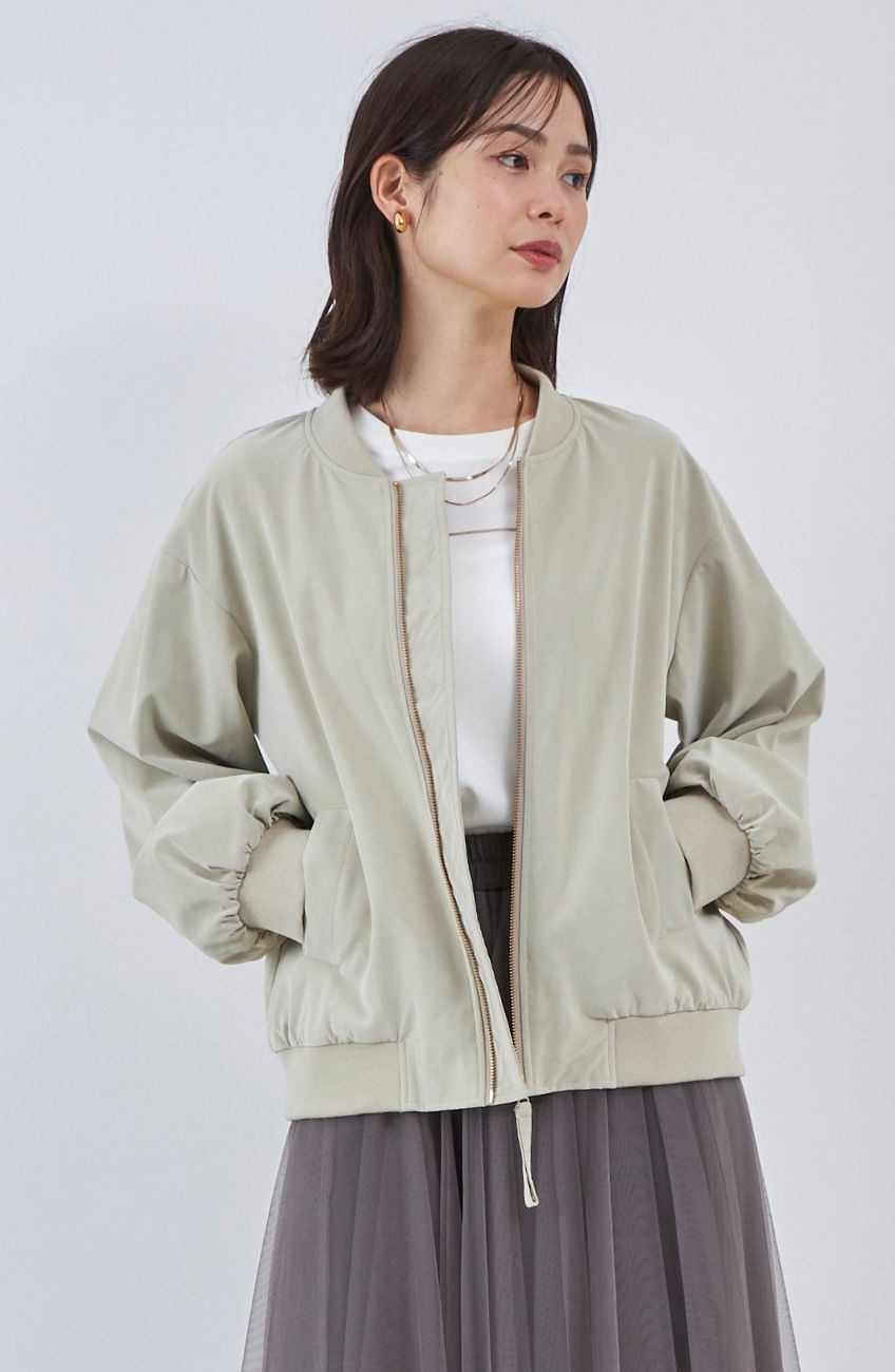 ピーチレザーZIPブルゾンコート