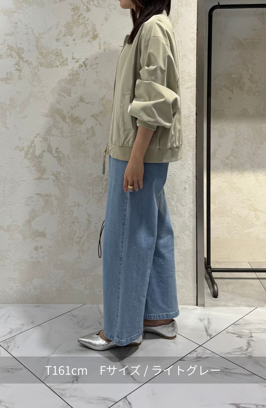 ピーチレザーZIPブルゾンコート