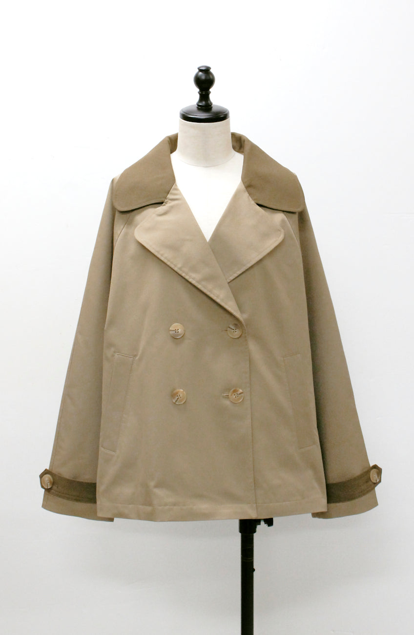 バイカラーショートトレンチコート